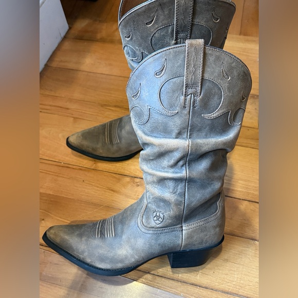 Ariat Boots Womens 10B Distressed Leather Slouch Western Cowgirl Style 13829 - Picture 5 of 8